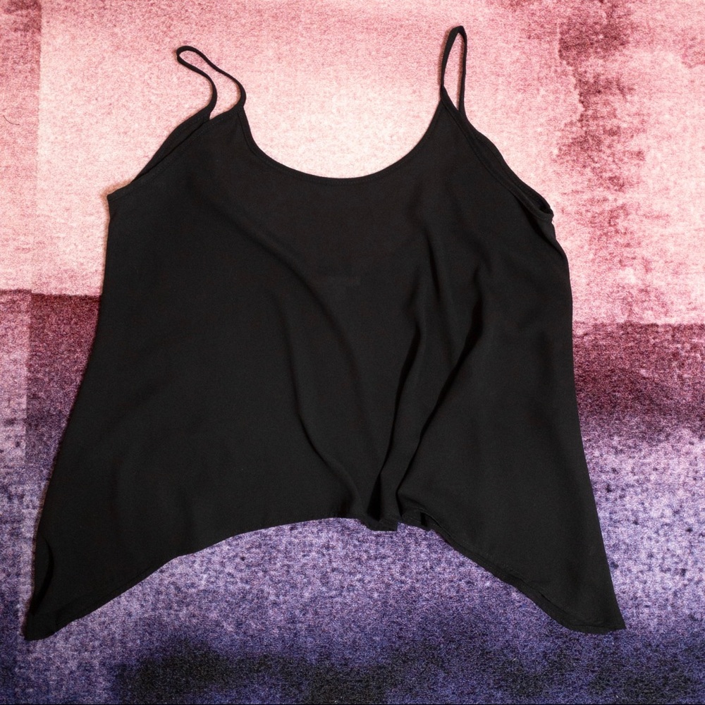 Soprano Black Cropped Low Back Tank Black L